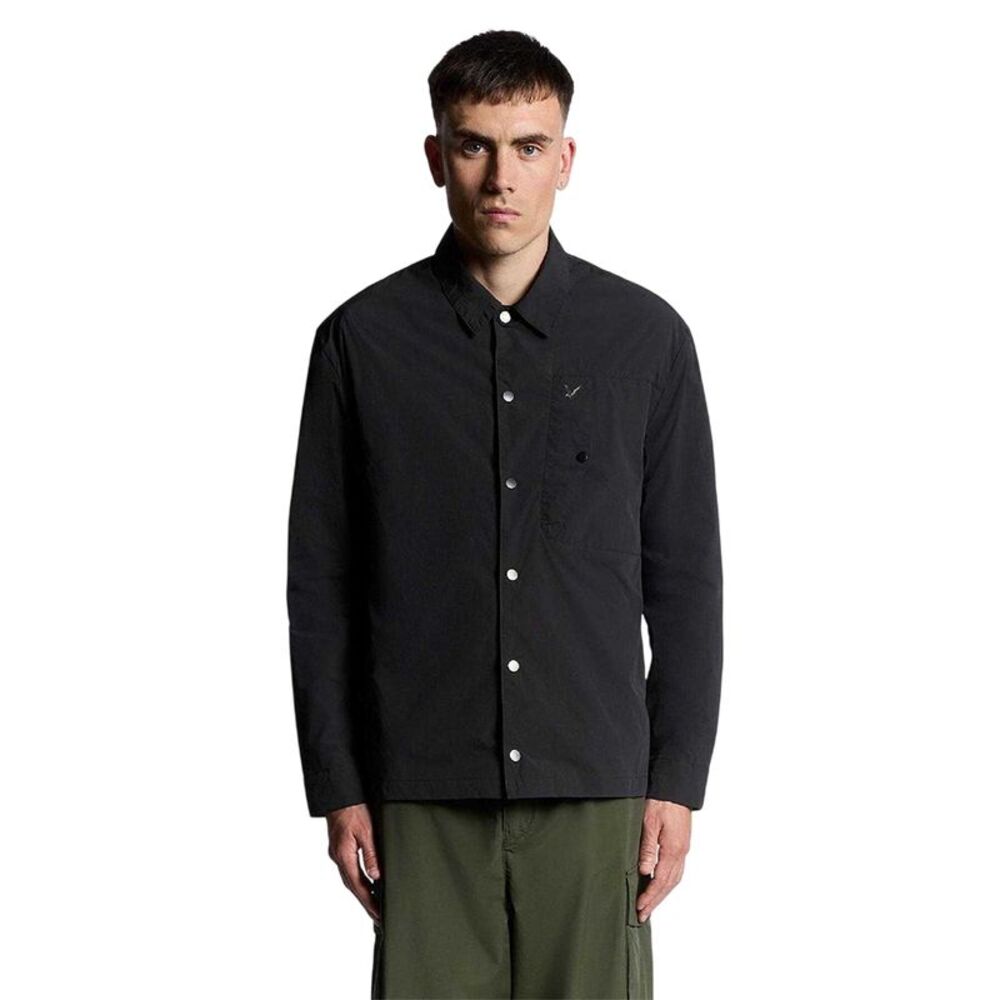 Lyle & Scott Mens Relaxed Fit Overshirt / Black